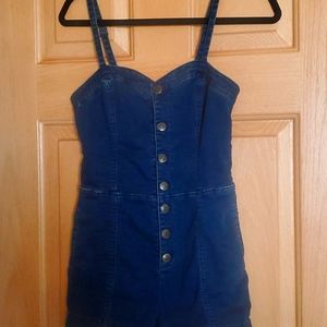 Stretchy dark denim jean jumper